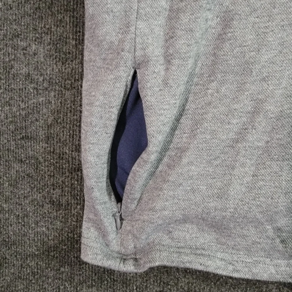J.Crew Oarsman Quarter Zip Pullover Gray‎ M Long Sleeve Coolmax